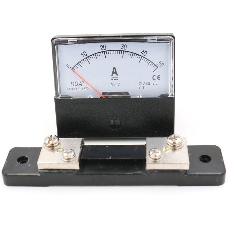  [AUSTRALIA] - Baomain DH-670 DC 0-50A Analog Amp Panel Meter Current Ammeter with 75mV Shunt