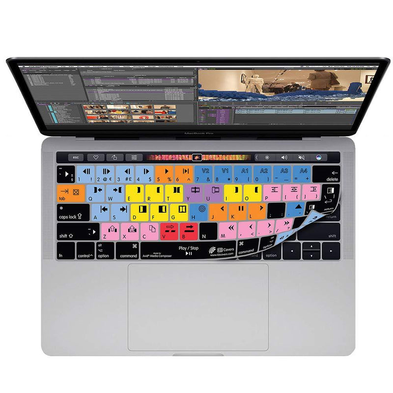 KB Covers Avid Media Composer Keyboard Cover Compatible with 13” & 15” MacBook Pro w Touch Bar | Ultra Thin Dust Water & Dirt Resistant Silicone Skins fits MacBook Pro w/Touch Bar - 13" & 15" - (2016-2019) - LeoForward Australia