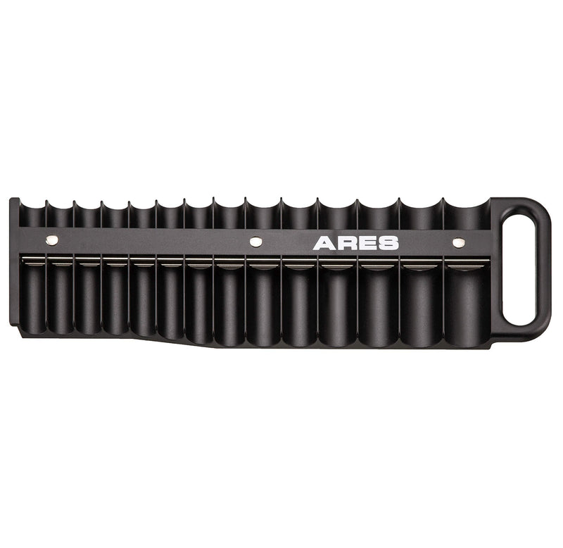 ARES 70219-28-Piece 3/8-Inch Drive Magnetic Socket Holder - Securely Holds 14 Standard and 14 Deep Sockets in Place - Organize Sockets up to 1 Inch or 24mm 3/8" - LeoForward Australia