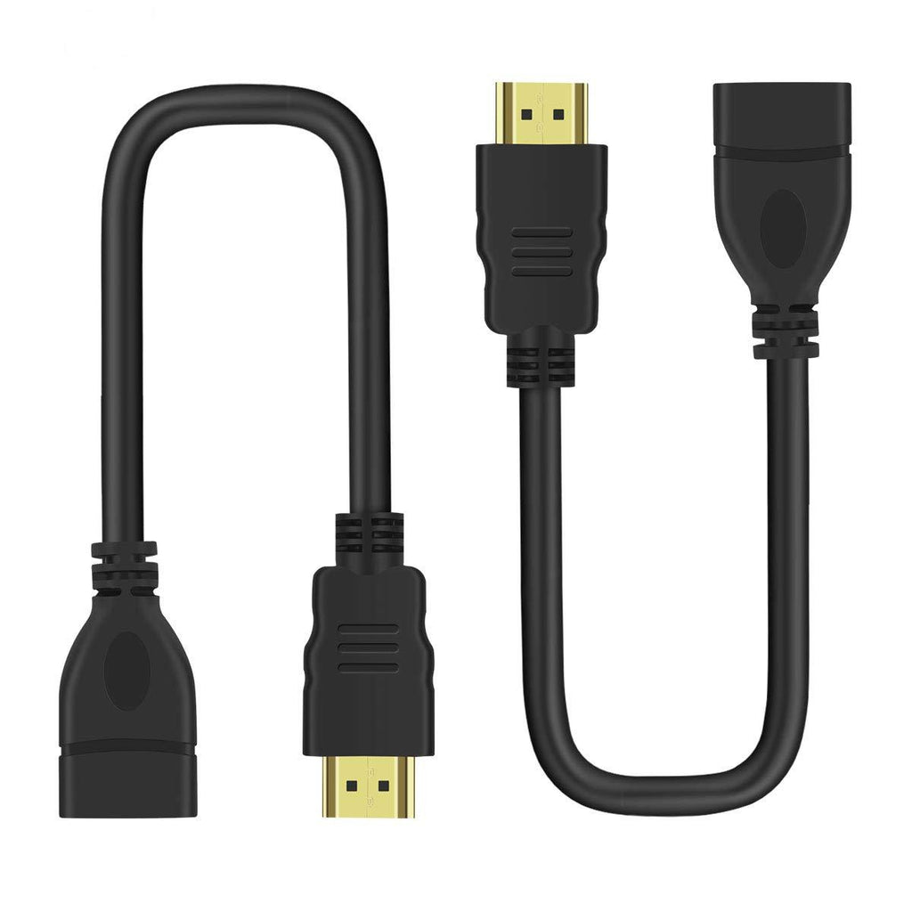 LANMU HDMI Extension Cable 1ft, High Speed Male to Female HDMI Extender Cord Adapter Connector Support 3D, 1080P Compatible with Roku/Fire TV Stick, Chromecast, Laptops - LeoForward Australia