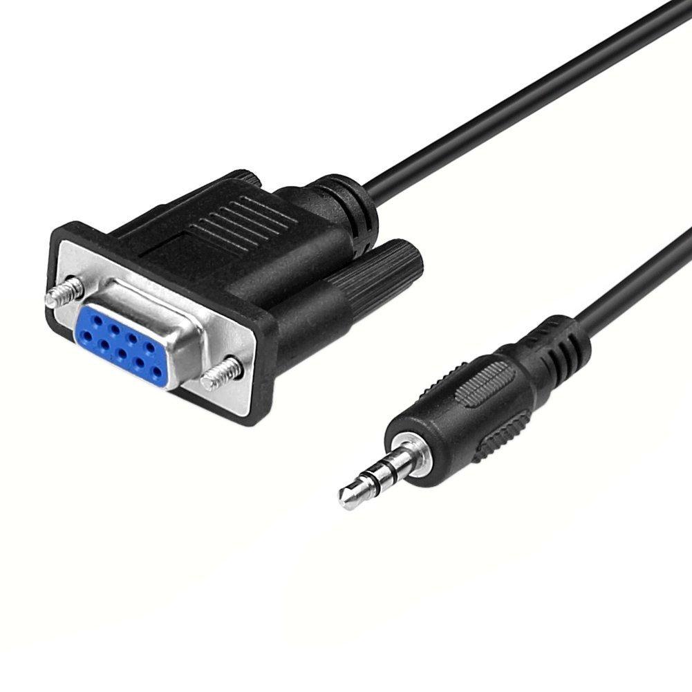 DB9 9 Pin Female to 3.5mm Male Plug Serial Cable RS232 to 1/8 inch Conversion Cable - 6FT/1.8M - LeoForward Australia