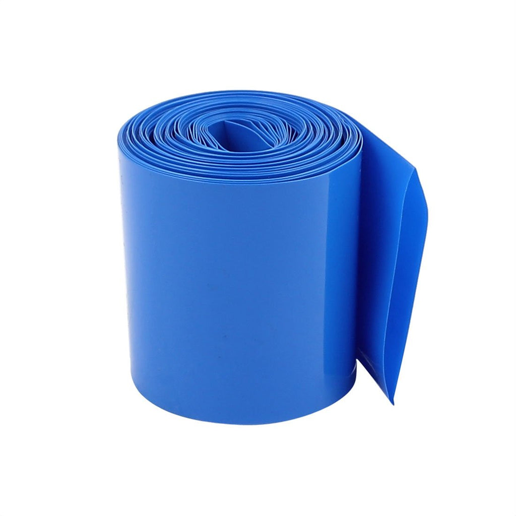  [AUSTRALIA] - uxcell 55mm Flat Width 10M Length PVC Heat Shrink Tube Blue for 18650 Batteries