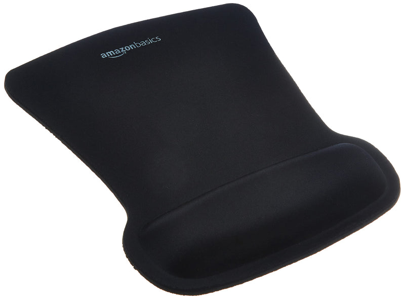  [AUSTRALIA] - Amazon Basics Gel Computer Mouse Pad with Wrist Support Rest - Black 1-Pack
