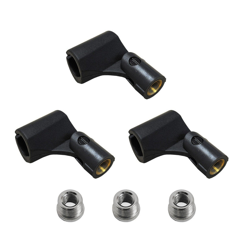  [AUSTRALIA] - Audio 2000s AMC4141 Soft Microphone Clip Holder with Adapter (3 Pack)