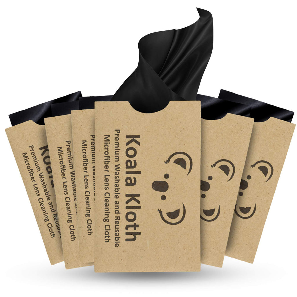 Koala Lens Cleaning Cloth | Japanese Microfiber Glasses and Screen Cleaner | Safe for All Multi-Coated Eyeglass and Camera Lenses (Pack of 6) 6" x 7", 6 Pack - LeoForward Australia