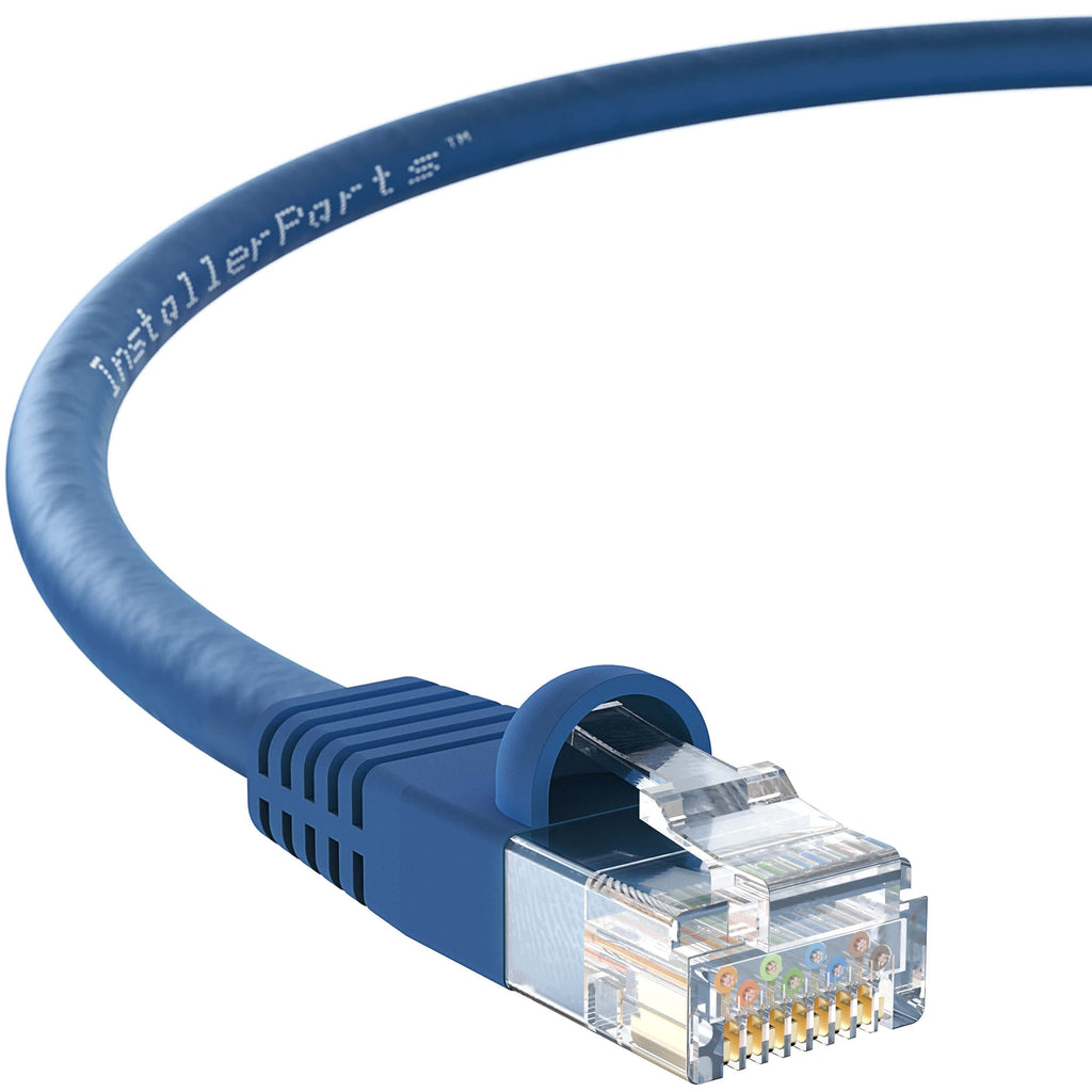 InstallerParts (10 Pack) Ethernet Cable CAT6 Cable UTP Booted 0.5 FT - Blue - Professional Series - 10Gigabit/Sec Network/High Speed Internet Cable, 550MHZ 0.5 Feet (10 Pack) - LeoForward Australia