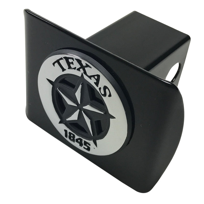  [AUSTRALIA] - AMG Texas State Star 1845 METAL Emblem on Black METAL Hitch Cover