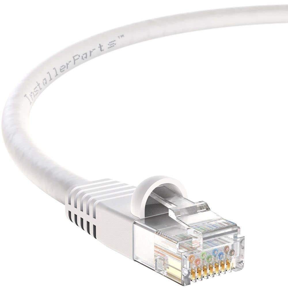  [AUSTRALIA] - InstallerParts (10 Pack) Ethernet Cable CAT6 Cable UTP Booted 2 FT - White - Professional Series - 10Gigabit/Sec Network/High Speed Internet Cable, 550MHZ 2 Feet (10 Pack)