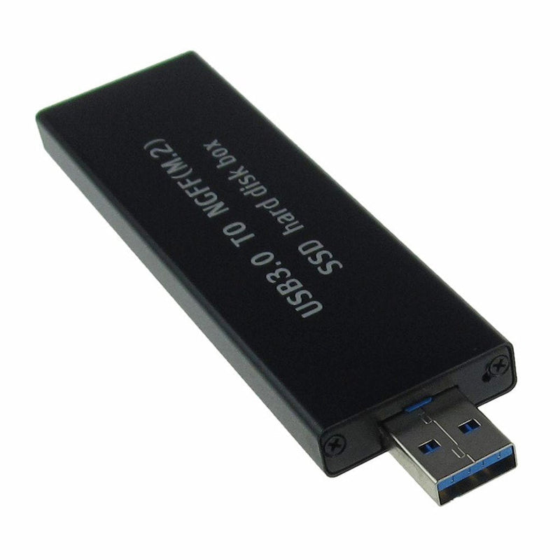 Black USB 3.0 to SATA Based 2280 M.2 NGFF SATA SSD Portable Enclosure Storage Box - LeoForward Australia