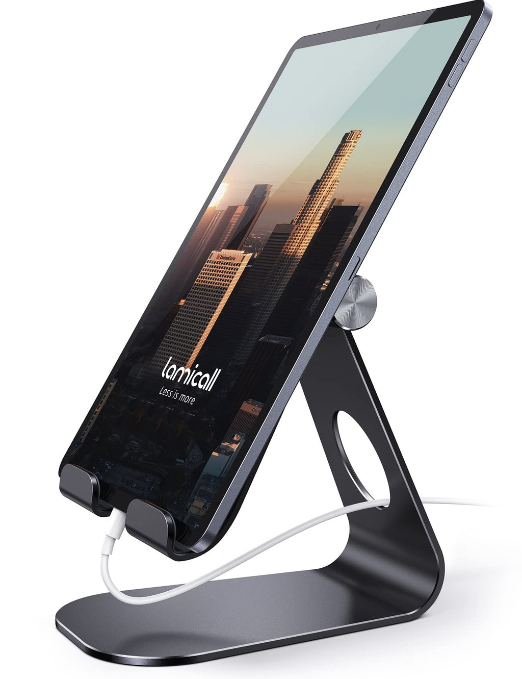  [AUSTRALIA] - Tablet Stand Adjustable, Lamicall Tablet Stand : Desktop Stand Holder Dock Compatible with Tablet Such as iPad 2018 Pro 9.7, 10.5, Air Mini 2 3 4, Kindle, Nexus, Accessories, E-Reader (4-13'')-Black Black
