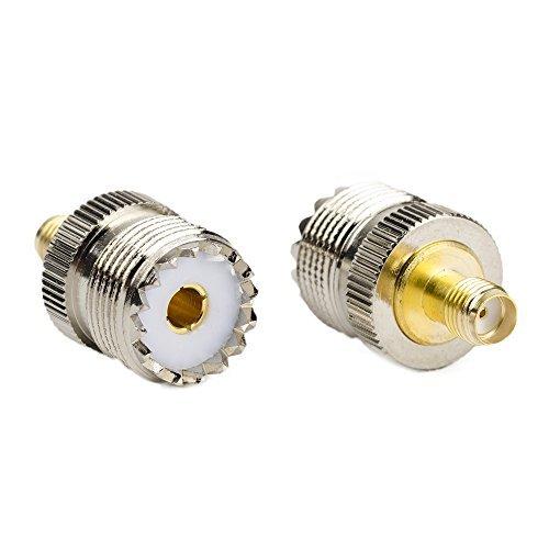 Eagles 2pcs SMA Female to UHF Female SO-239 SO239 Connector,RF Coaxial Adapter for Baofeng UV5R and GT3-TP Radios PL259 to Base Station Antenna - LeoForward Australia