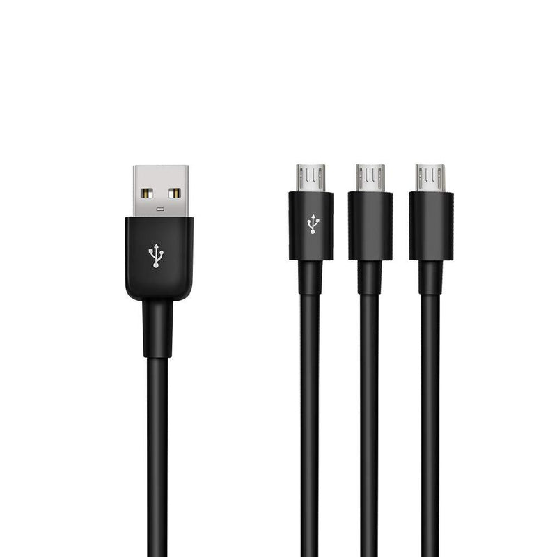 Duttek USB to Micro USB Splitter Cable, 3 in 1 USB 2.0 A Male to Three Micro USB Male 1 to 3 Sync Charging Cable Adapter Cord (25CM/10 Inch) - LeoForward Australia