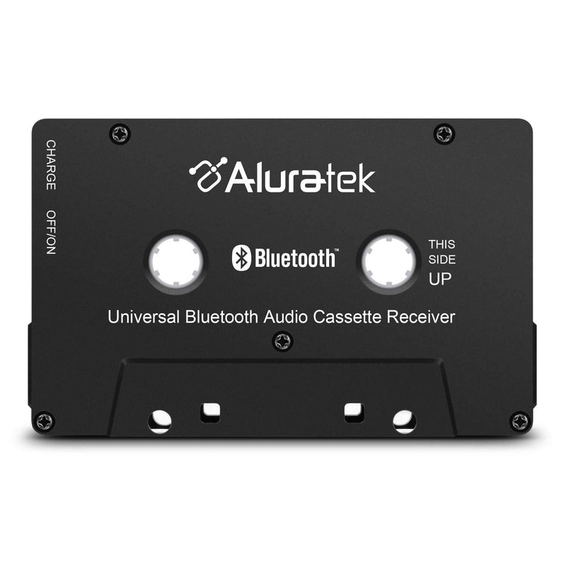 Aluratek Universal Bluetooth Audio Cassette Receiver with Built-in Battery for Car, Boombox, Stereo, RV (ABCT01F), Black Bluetooth Cassette - LeoForward Australia