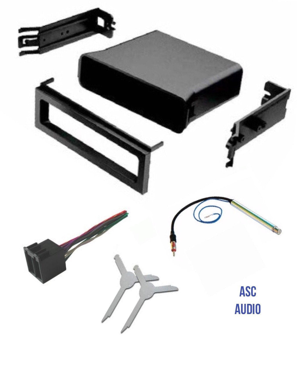 ASC Audio Car Stereo Dash Pocket Kit, Wire Harness, Antenna Adapter, and Radio Removal Tool for Installing a Single Din Radio for VW Volkswagen- 1999 2000 2001 Golf/GTI, Jetta, Passat - LeoForward Australia