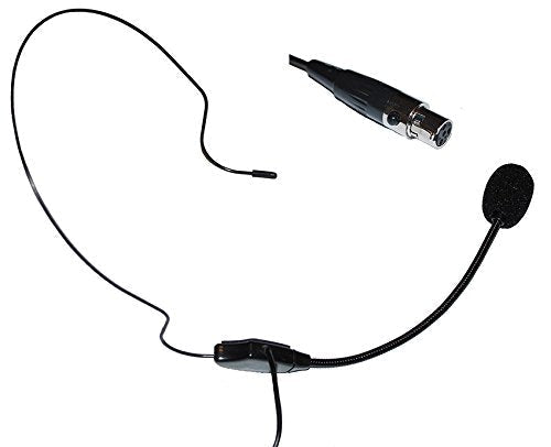  [AUSTRALIA] - Headset Microphone Mic w/TA4F 4 pin mini XLR Connector for Shure Wireless