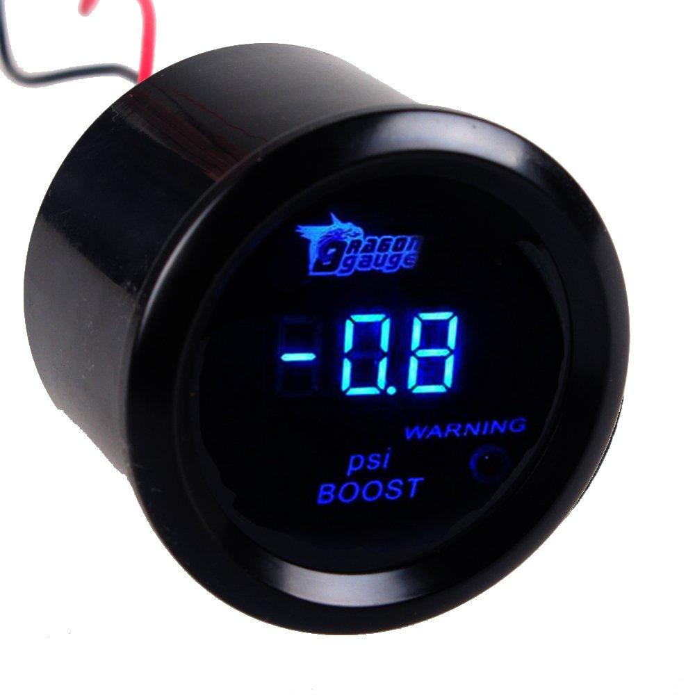  [AUSTRALIA] - Etopars 2" 52mm Black Car Auto Digital Blue LED Light PSI Turbo Boost LED Gauge Meter Boost Psi Gauge