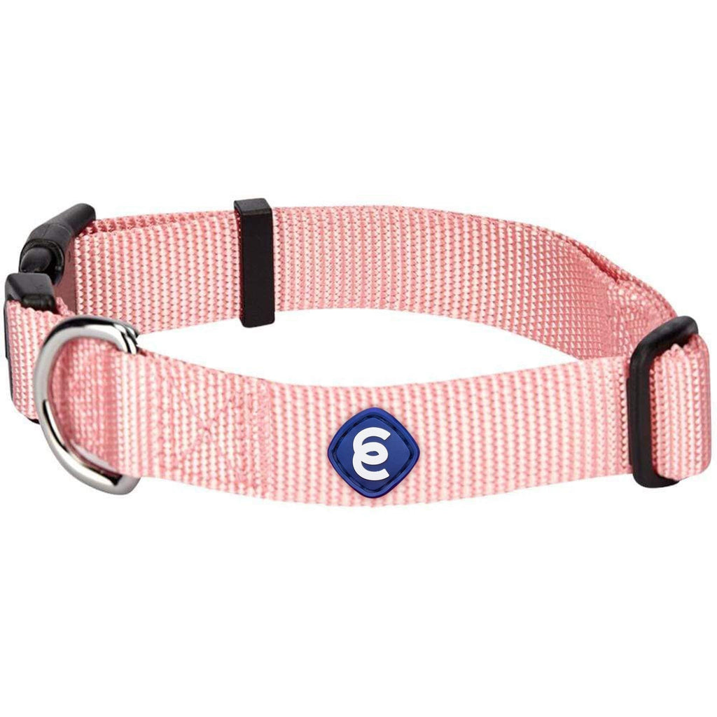 Blueberry Pet Essentials 20+ Colors Classic Nylon Adjustable Dog Collars, Personalized Dog Collars, for Puppy Small Medium Large Dogs X-Small (Pack of 1) A Color: Baby Pink - LeoForward Australia