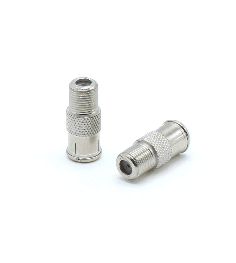 Coaxial Cable Push on Connectors - 4 Pack - for Tight Corners and Hard to Reach Areas - F Type Adapter for Coax Cable and Wall Plates Silver - LeoForward Australia