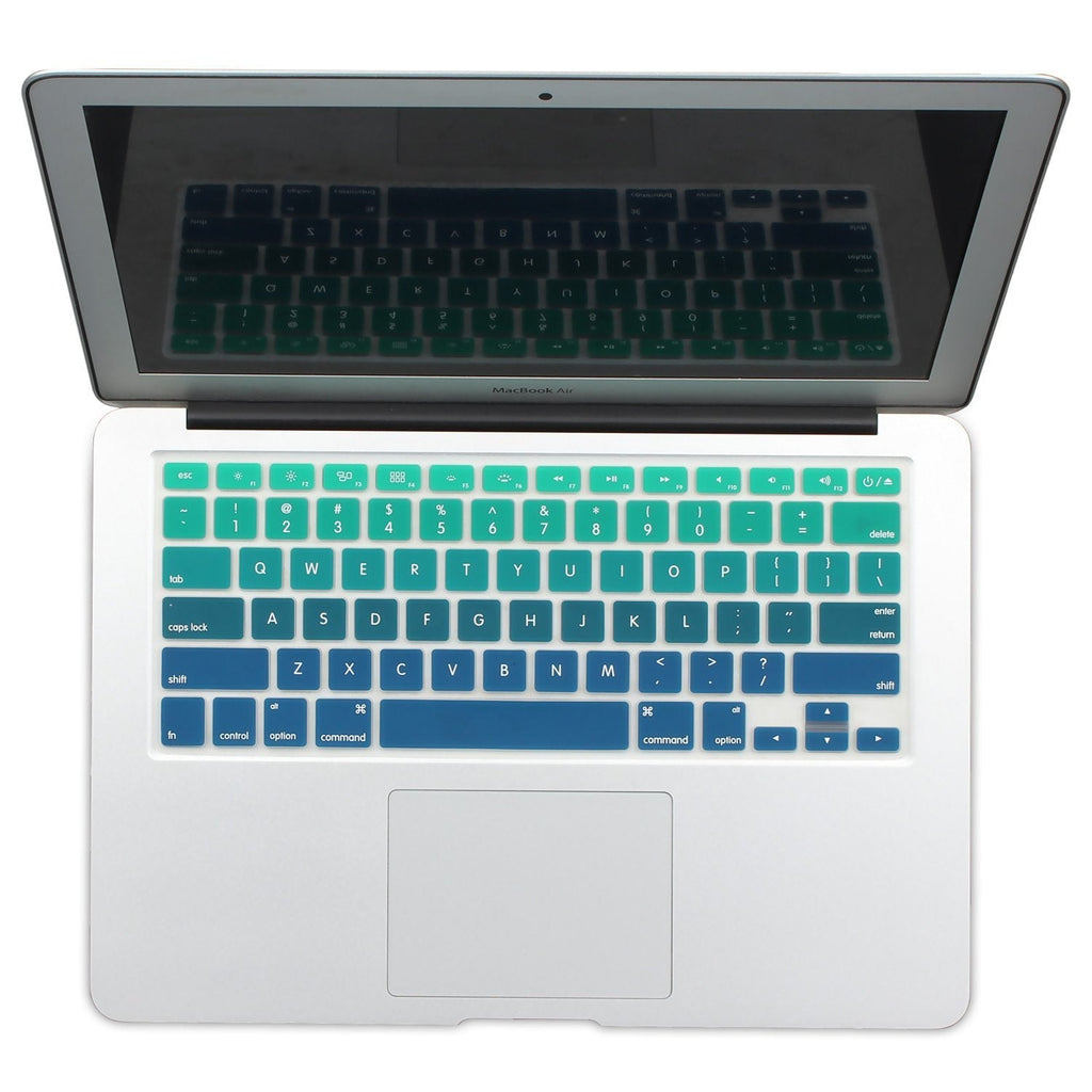  [AUSTRALIA] - Batianda New Ombre Color Keyboard Cover Protector Silicone Skin for Old Version MacBook Air 13" MacBook Pro 13" 15" 17" (with or w/Out Retina Display) - Gradient Green