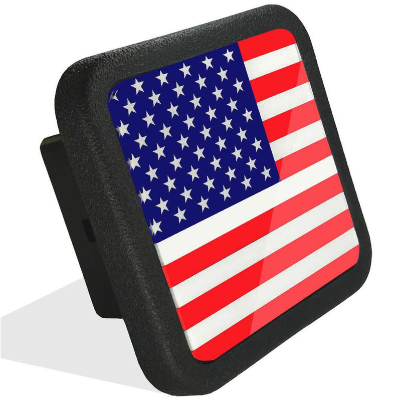  [AUSTRALIA] - USA US American Flag Trailer Hitch Cover Tube Plug Insert (Fits 2 inch Receivers)