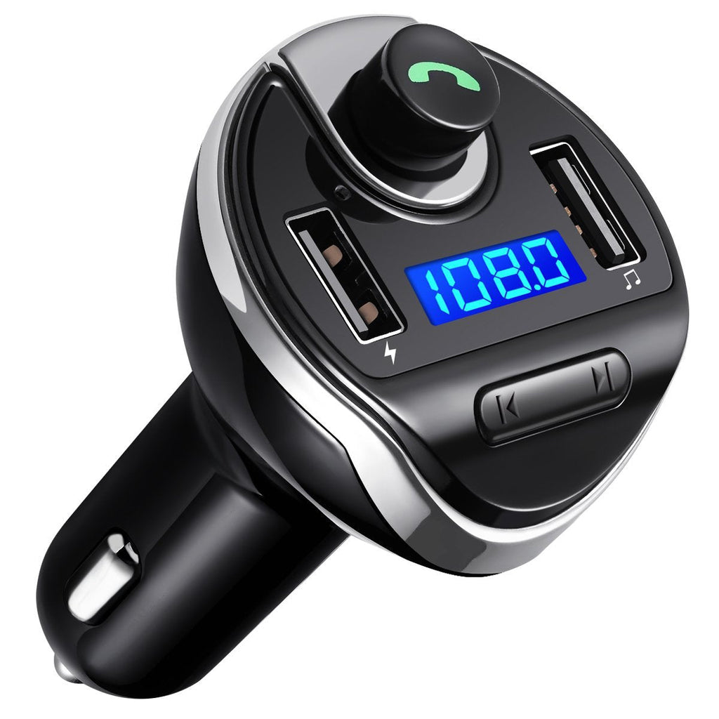 Criacr (Upgraded Version) Bluetooth FM Transmitter for Car, Dual USB Charging Ports & HI-FI Stereo Sound Wireless Radio Adapter Music Player Kit with Hands-Free Calling, Compatible for All Smartphones Black - LeoForward Australia