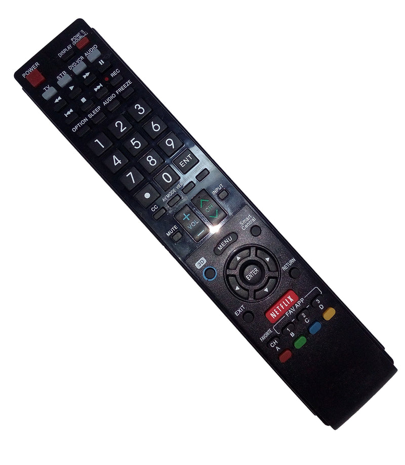 Replaced Remote Control Compatible for Sharp LC-60LE847 LC-60LE640UD LC-52LE830 LC-46LE810UN LC-70LE735 LC46LE830U AQUOS LED LCD HD TV with Netflix 3D Button - LeoForward Australia