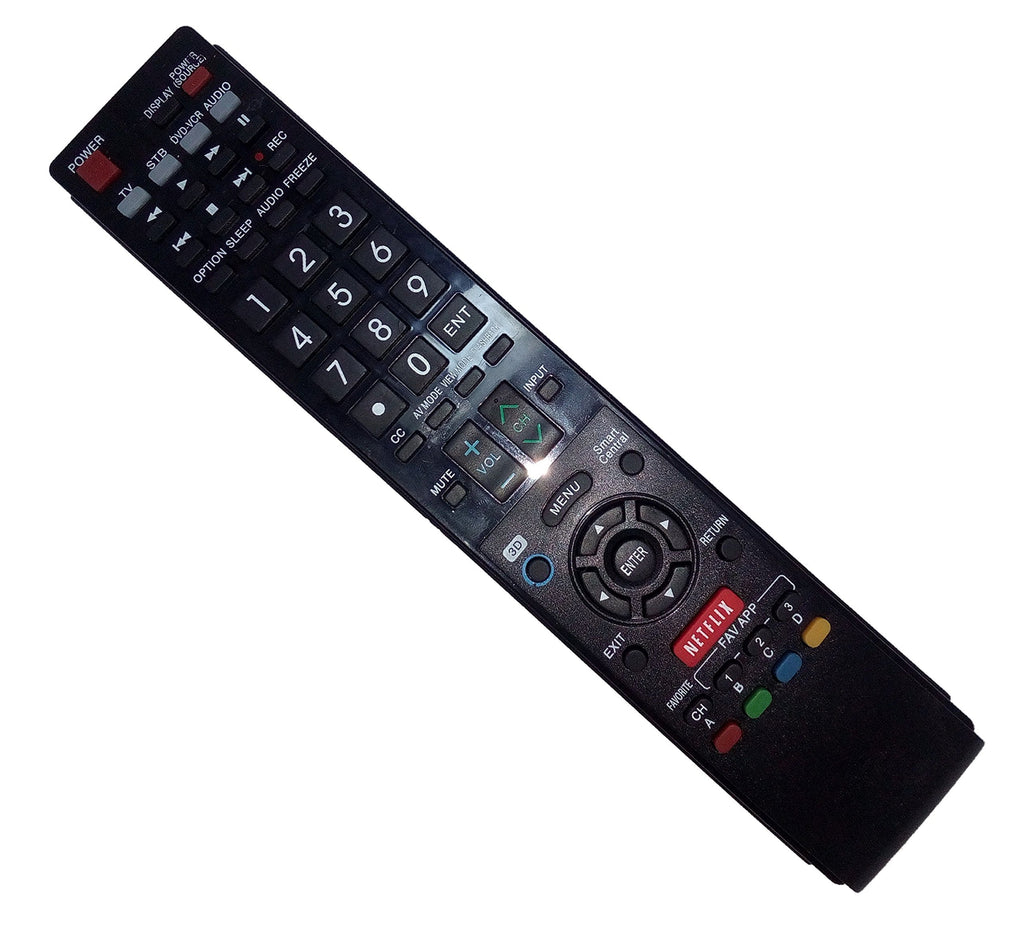 Replaced Remote Control Compatible for Sharp LC-70LE755U LC-60LE750U LC-60LE632U LC-60LE810UN LC46LE835U LC-70LE734UN AQUOS LED LCD HD TV with Netflix 3D Button - LeoForward Australia