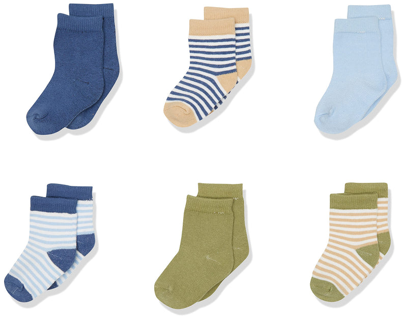 Touched by Nature Unisex Baby Organic Cotton Socks 0-6 Months Boy Stripes - LeoForward Australia