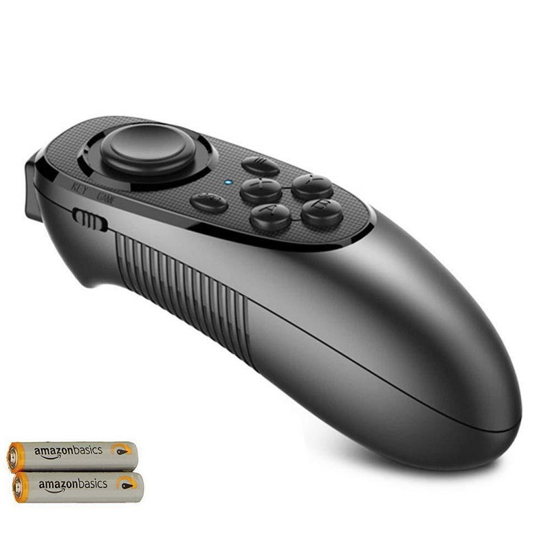  [AUSTRALIA] - VR Remote Controller Gamepad Bluetooth Control VR Video, Game, Selfie, Flip E-Book/PPT/Nook Page, Mouse, in Virtual Reality Headset PC Tablet Laptop iPhone Smart Phone VR-Remote With Battery