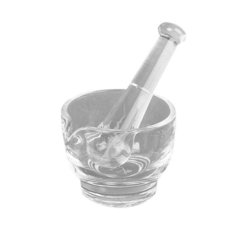  [AUSTRALIA] - Apothecary Products Mortar and Pestle Bowl | Mixer and Grinder for Medicine | Glass | 8 Oz Glass (8 oz)