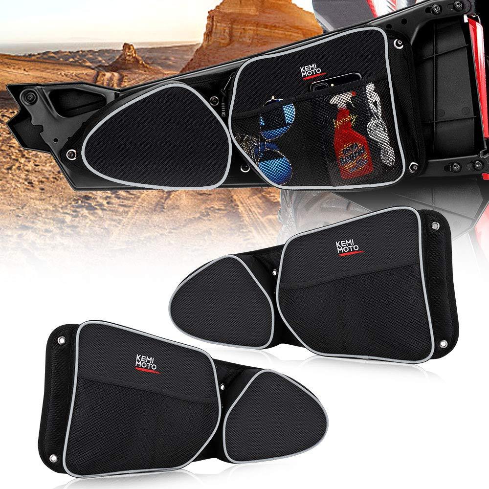  [AUSTRALIA] - Side Door Bags for Polaris RZR, KEMiMOTO UTV Front Door Driver and Passenger Side Storage Bag Set with Knee Pad for 2014-2018 Polaris RZR XP 1000 900XC S900(See Video for Instruction)