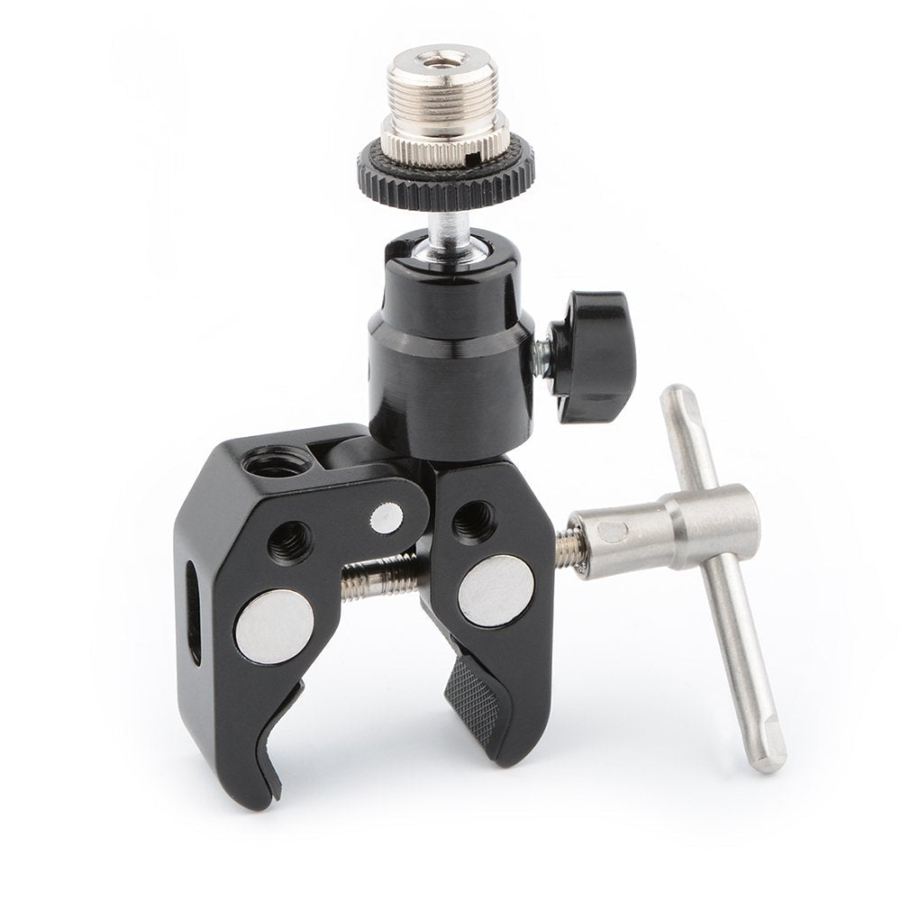  [AUSTRALIA] - CAMVATE Crab Clamp Articulated 1/4 Mini Ball Head for Microphones