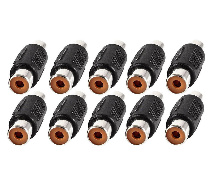 HTTX 10-Pack Female to Female RCA Connector A/V Joiner Video and Audio Coupler Adapter - LeoForward Australia