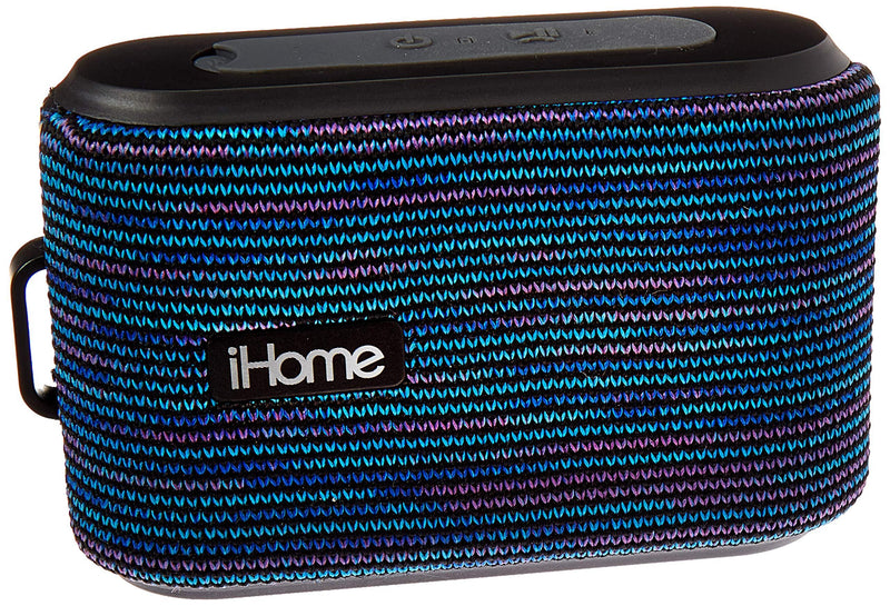 iHome Slip and Water Resistant Fabric Rechargeable Bluetooth Speaker with Speakerphone (Purple/White), iBT370UW - LeoForward Australia