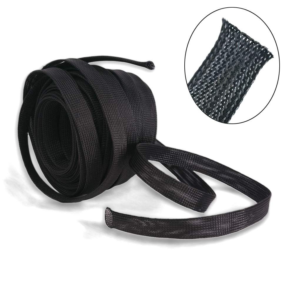  [AUSTRALIA] - Wang-Data PET Black Cable Sleeve 1 inch X 100ft