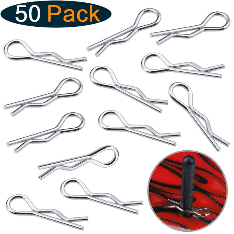 Hobbypark 1/18 Body Clips Small Bent Springy R Pins for WLtoys A949 A959 A969 A979 A959-B A969-B A979-B RC Car Vehicles Replacement (50-Pack) - LeoForward Australia