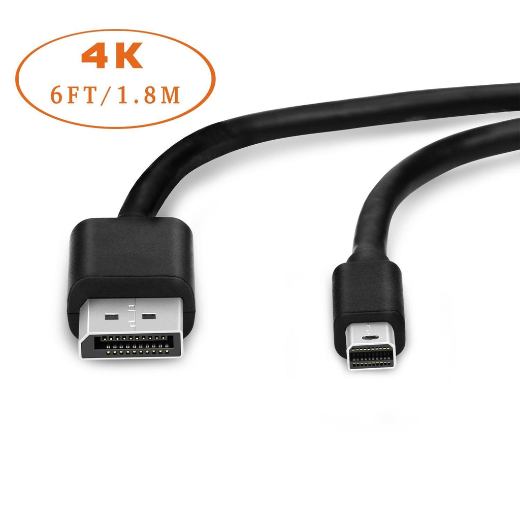 Mini DisplayPort to DisplayPort Cable, AllEasy Mini DP to DP Cable 6FT 4K 60Hz Resolution for Microsoft Surface Dock, Surface Pro, Dell, MacBook Pro and Other Brand MiniDP to DP 6Ft - LeoForward Australia