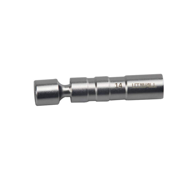 14 Magnetic Thin Wall Universal Joint Spark Plug Socket Removal Tool 12pt 95mm Length - LeoForward Australia