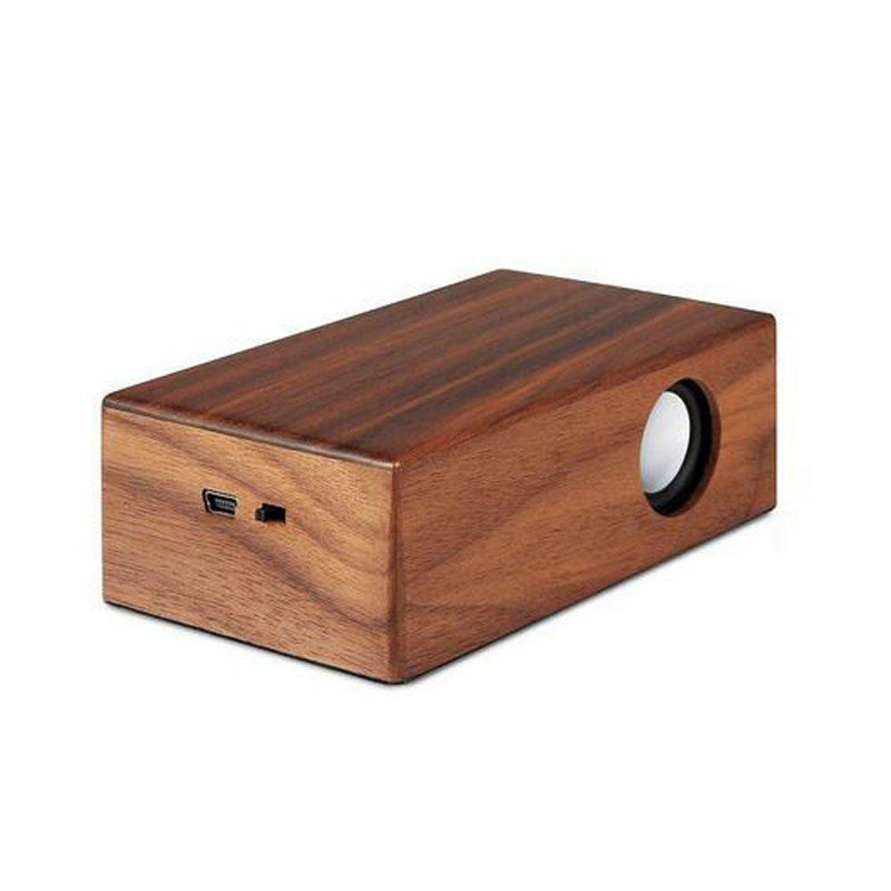 Aolyty Portable Wireless Magic Wooden Speaker Stereo NFC Induction USB Charging Audio for Mobile Phones and Tablets(Dark Walnut Color) Dark Walnut Color - LeoForward Australia