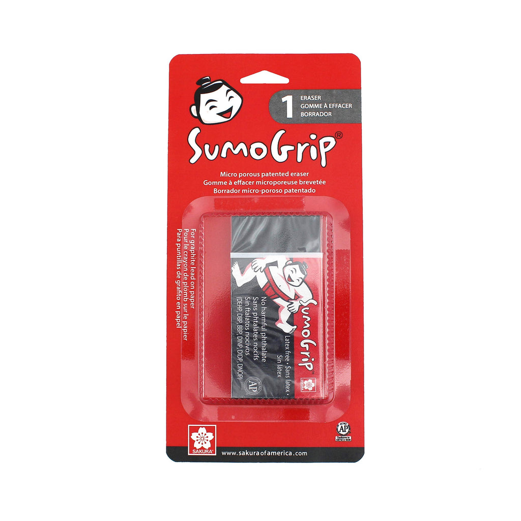  [AUSTRALIA] - Sakura 50257 SumoGrip Premium Block Eraser 1Pc , White SumoGrip Premium Block Eraser B300 - 1CT