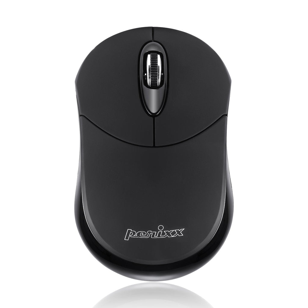 Perixx PERIMICE-802B Wireless Bluetooth Mouse - Portable Design for Windows, iOS, and Android Tablet - Black Rubber Black - LeoForward Australia