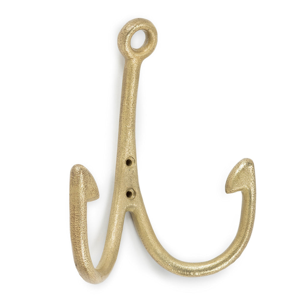 Abbott Collection 92-Barb Fish Double Wall Hook, 6.25 inches H, Antique Gold - LeoForward Australia