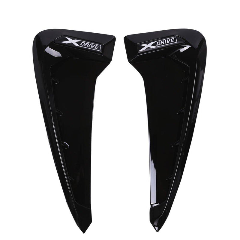 METYOUCAR ABS Xdrive Shark Gills Side Fender Vent Decoration Trim for BMW X5 F15 X5M F85 14-17(Black+White) - LeoForward Australia