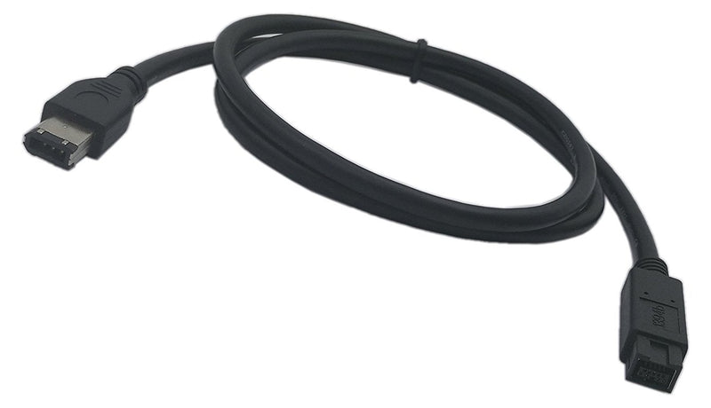  [AUSTRALIA] - dyCGTime Firewire Premium Cable 800 IEEE 1394B 9 Pin to 9 Pin Male to Male 6 Ft Black (9 Pin to 6 Pin) 9 Pin to 6 Pin