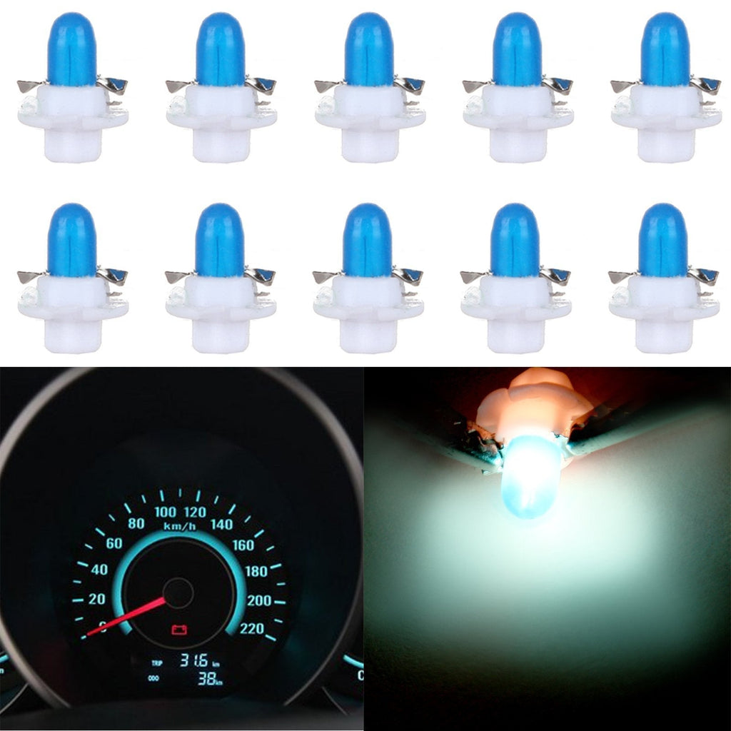  [AUSTRALIA] - cciyu 10 Pack Blue T5 B8.4D Tri-cell 5050 1SMD LED Car Dashboard Dash GaugeSide Indicator Light Lamps