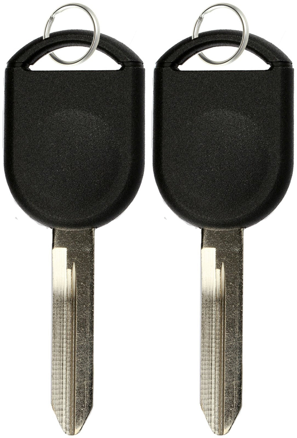  [AUSTRALIA] - KeylessOption Replacement Uncut Ignition Chipped Car Key Transponder Blank For Ford Lincoln Mercury Mazda (Pack of 2)
