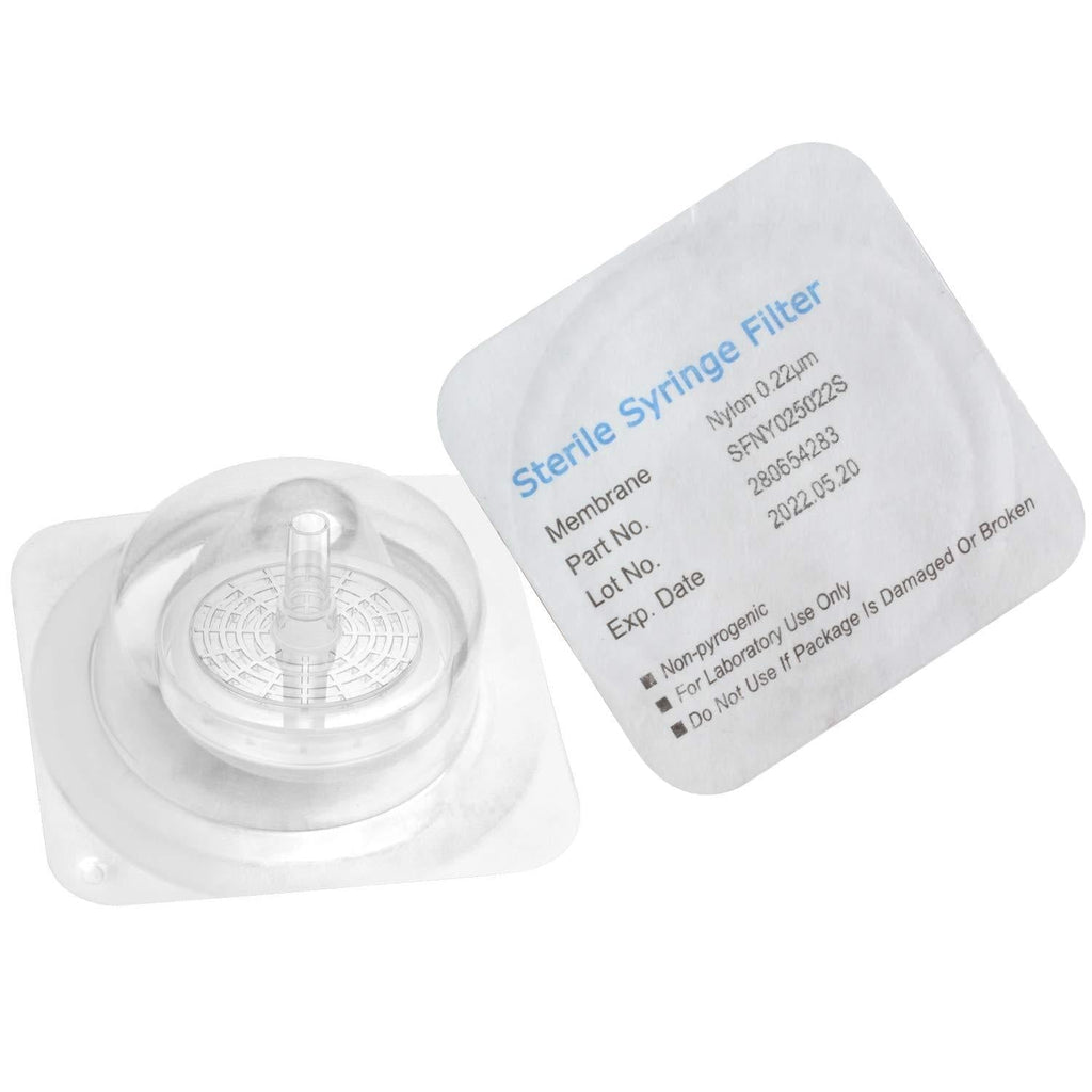 Sterile Syringe Filters Nylon 25 mm Diameter 0.22 um Pore Size Individually Packaged 10/pk by Biomed Scientific NY 25mm 0.22μm 10pcs - LeoForward Australia
