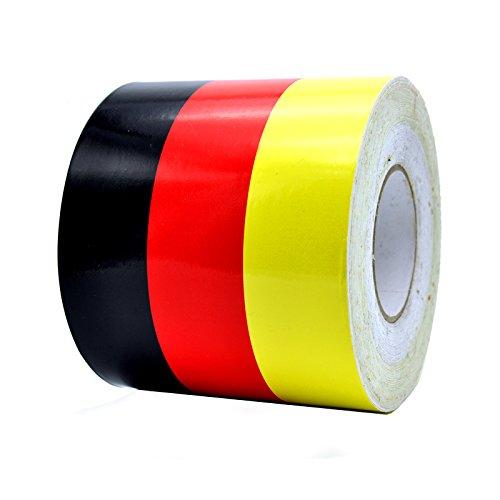  [AUSTRALIA] - fangfei 6 inches Wide Germany Flag Stripe Decal Sticker for Car Exterior Cosmetic, Hood, Front/Rear Bumpers, Side Fenders