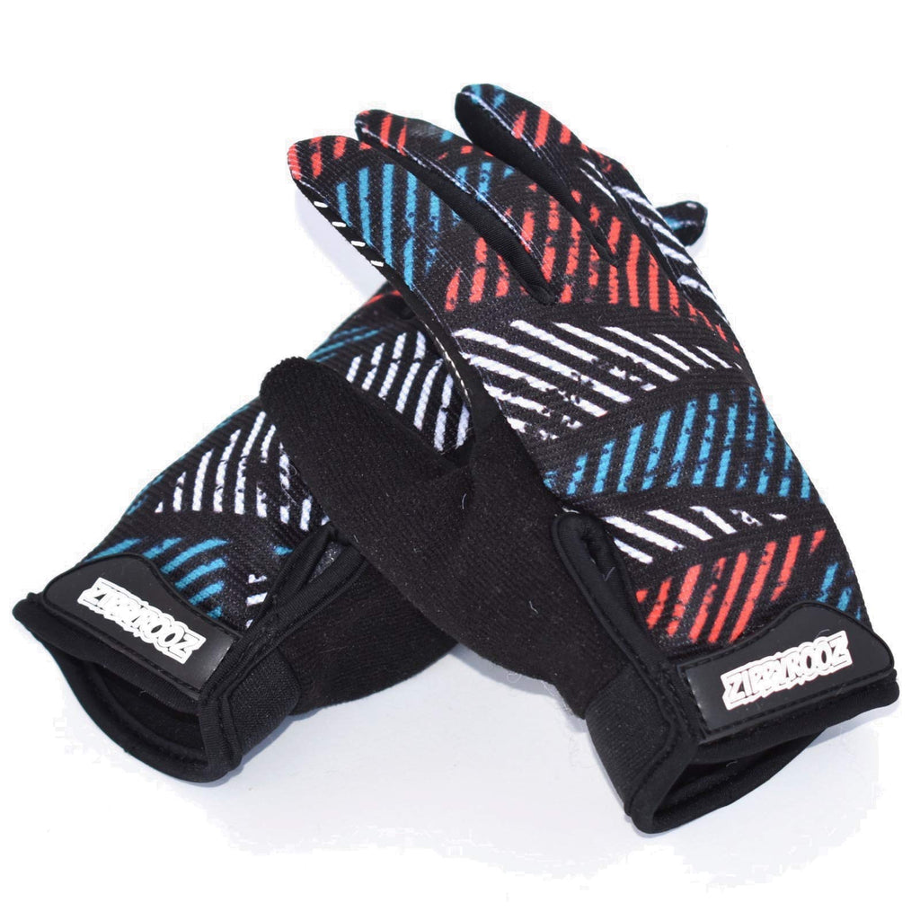 ZippyRooz Toddler & Little Kids Full Long Finger Bike Gloves Geometric Little Kids XL (7-8) - LeoForward Australia