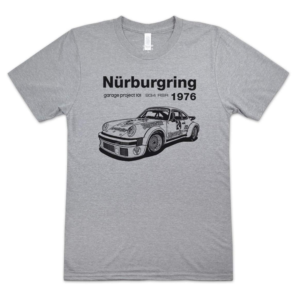 GarageProject101 934 Carrera RSR Nurburgring T-Shirt XX-Large Athletic Gray - LeoForward Australia